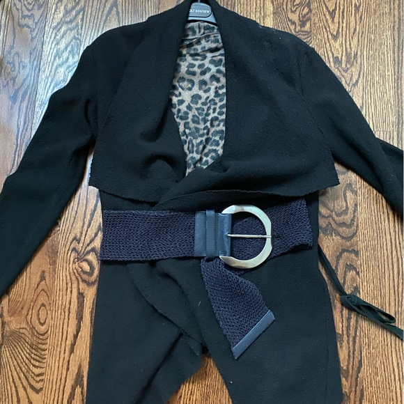 Wrap jacket with suede belt (5148 brand) - Picture 4 of 6